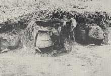 山野峠遺跡　土器棺の出土状態