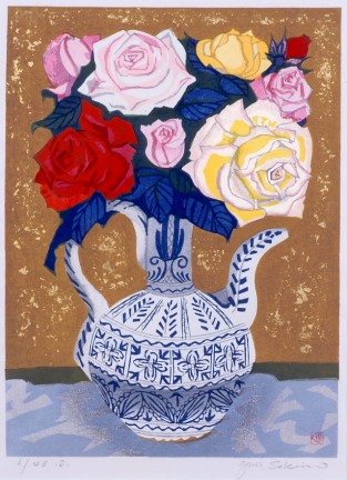 イタリア壺の薔薇