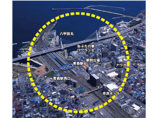 青森駅周辺地区航空写真