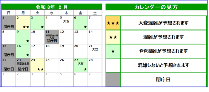 混雑予想カレンダー0801