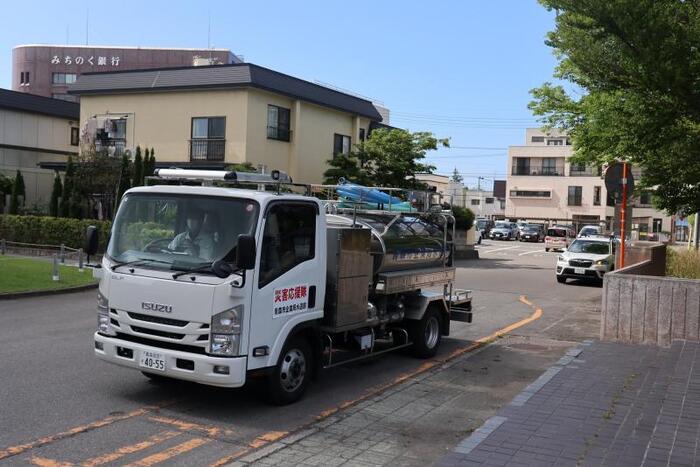 写真：撤収して水道部へ帰庁