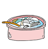 イラスト：食器ため洗い