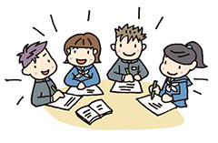 イラスト：新聞作り