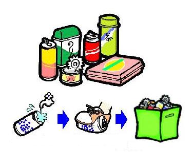イラスト：空き缶の出し方