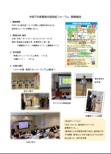 R7認知症フォーラム開催報告1