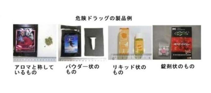 画像：危険ドラッグ製品例