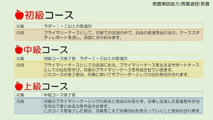 初級コースなど