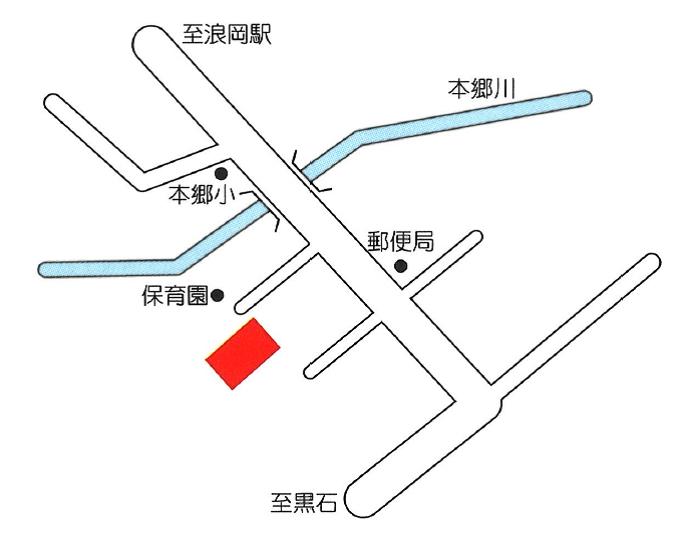 地図：青森市浪岡本郷公民館周辺