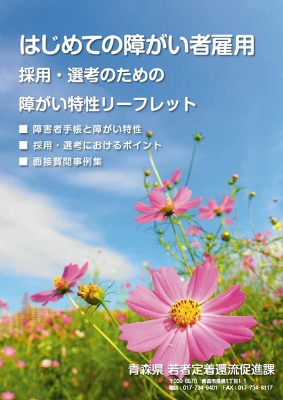 表紙の写真：障がい特性リーフレット