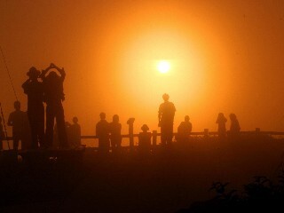 写真:夕焼けロープウェー