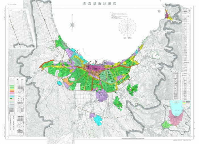 地図:青森都市計画図(R8)