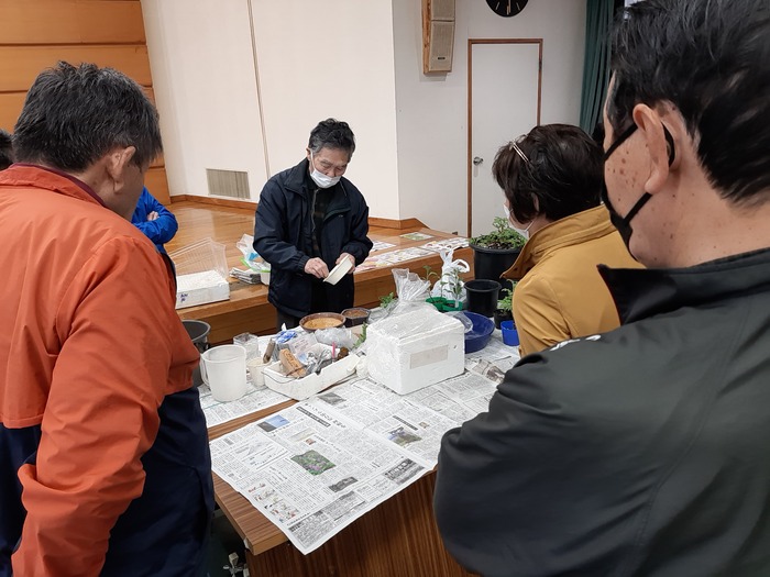 写真:菊づくり講習会