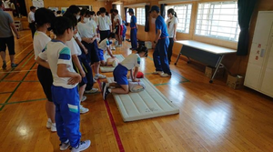 写真:東中学校避難所運営訓練3