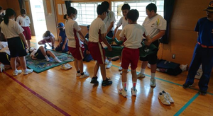 写真:東中学校避難所運営訓練4