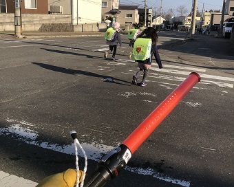 写真:3学期終了時の見守り