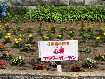 写真:子どもたちが管理する花壇