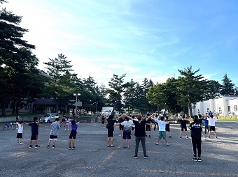 写真:ラジオ体操会の様子