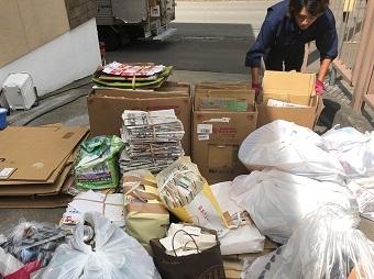 写真:収集した資源物
