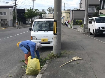 写真:20220611バス通り草刈り2