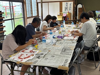 ねぶた制作中