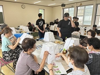 写真:下絵の様子