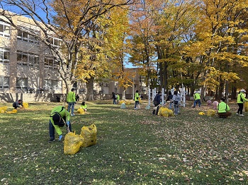 写真：みなさん、手分けをして作業しています