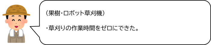 利用者の声（ロボット草刈機）