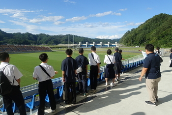 防災学習：鵜住居復興スタジアムの見学