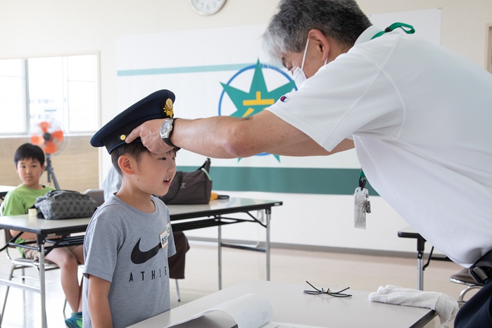 戴帽式の様子