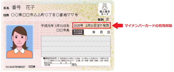 マイナンバーカード有効期限