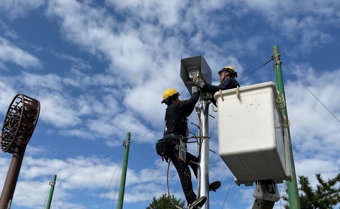 スコアボード画像解析用カメラ設置