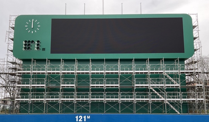 スコアボードのサイレンなどの設置