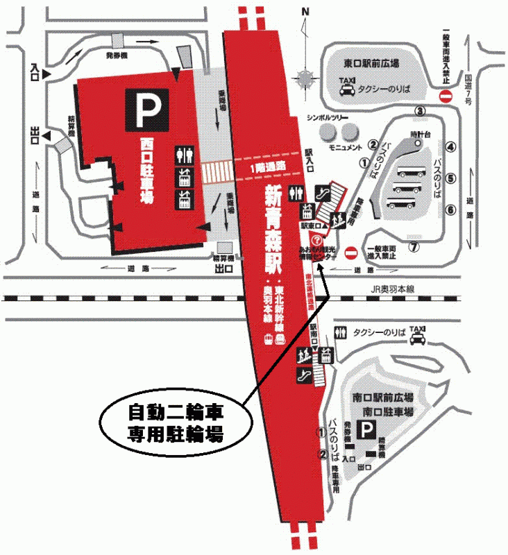 新青森駅と周辺施設のご案内 駐車場 ターミナル等 青森市